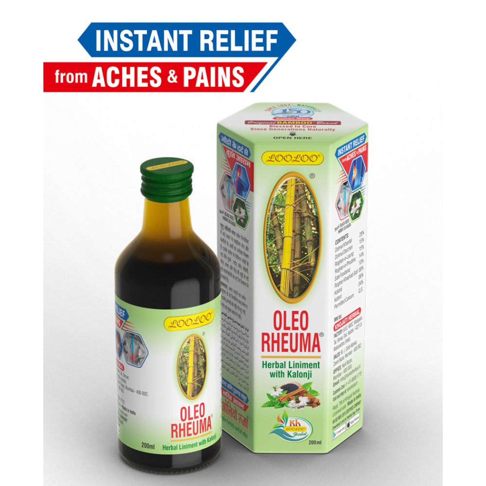LooLoo Oleo Rheuma Herbal Liniment with Kalonji - 200 ml