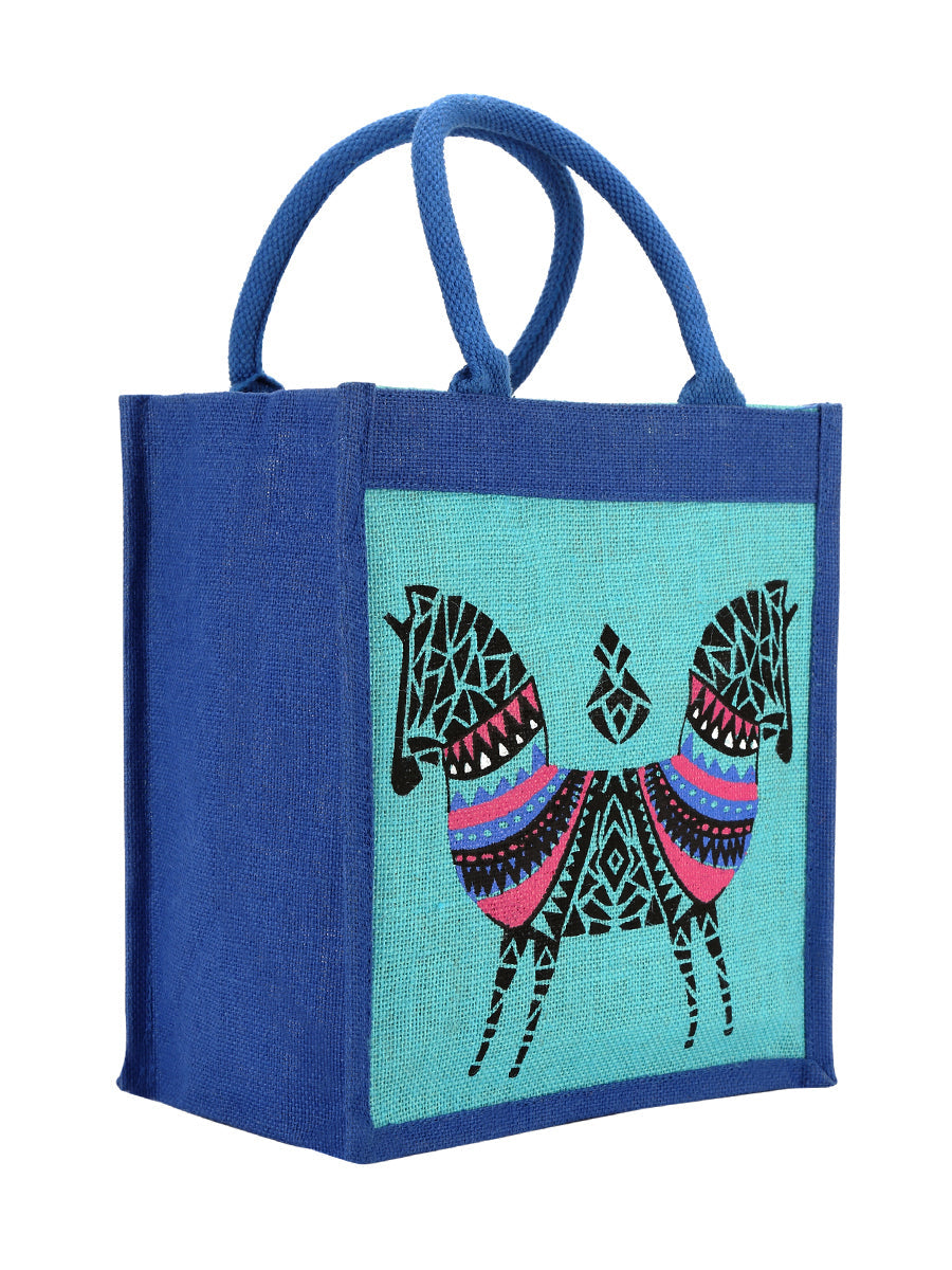 Jute Cottage Double Zebra Print Lunch Bag
