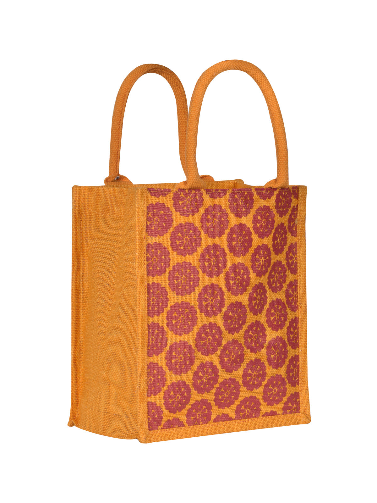 Jute Cottage Pocket Zipper Lunch Bag 100% Genuine Jute Stylish