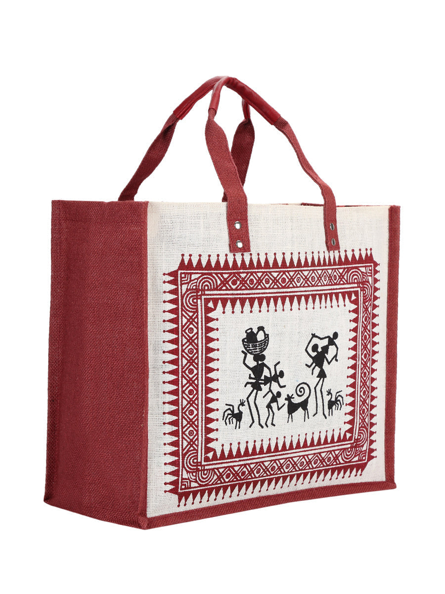 Jute Cottage Warli Print Zipper