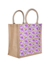 Jute Cottage Elephant Print Lunch Zipper Bag