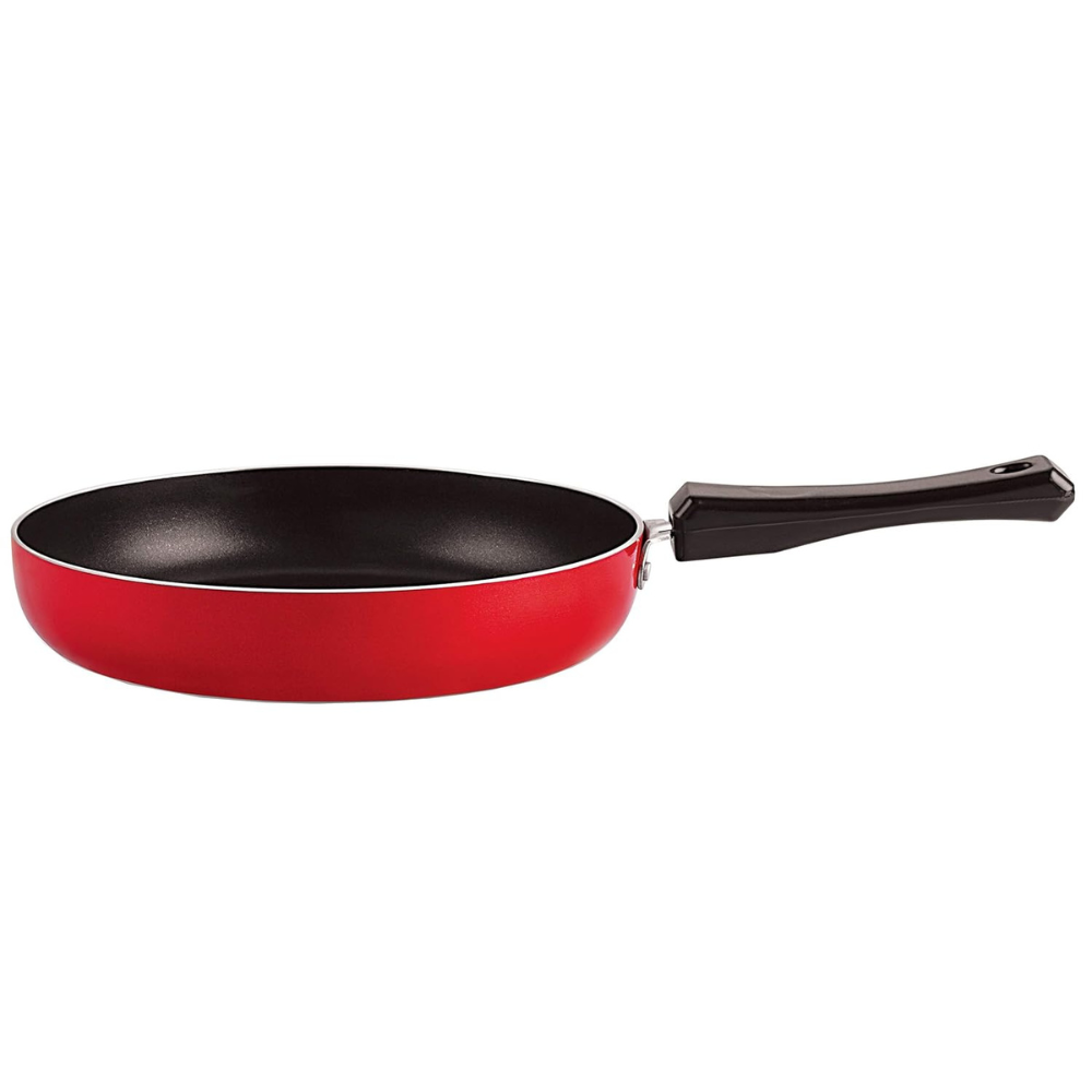 Nirlon Aluminium Non Stick Fry pan, 1.1 Litre - RED