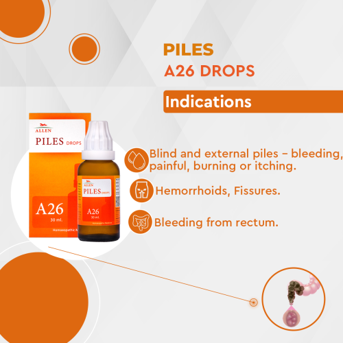 Allen Homeopathy A26 Piles Drops
