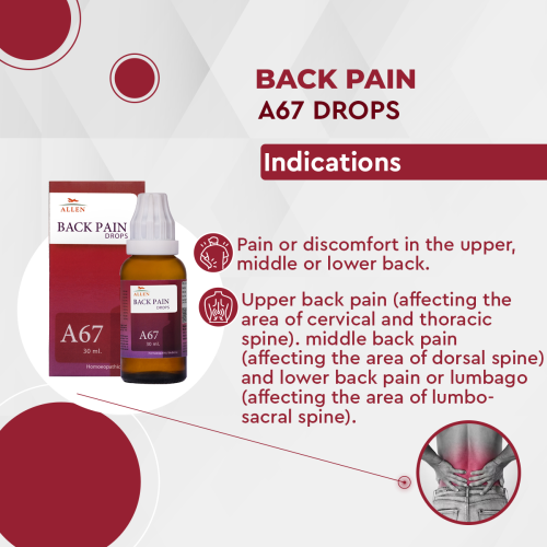 Allen Homeopathy A67 Back Pain Drops