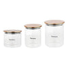 Femora Jar Set Borosilicate Glass Jar With Golden Metallic Lid, Jar Set for Kitchen | 350 Ml | 600 Ml | 900 Ml | Set of 3