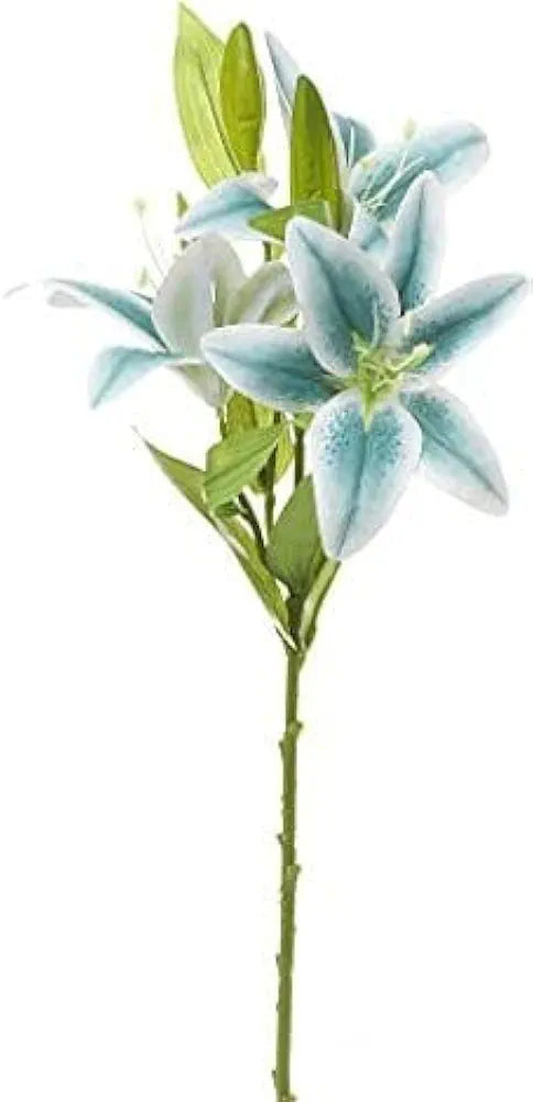 Lily Artificial Flowers Sticks Blue