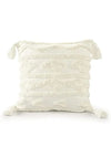 Sashaa World Tasselled And Tufted Cushion Cover/decorative Throw Pillow Cover For Sofa Or Bed