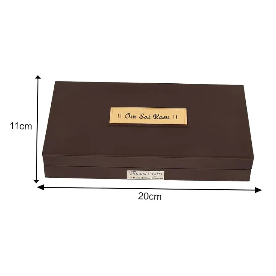 Jaipur Ace Shirdi Sai Baba Gold Plated Charan Paduka Yantra With Wooden Box