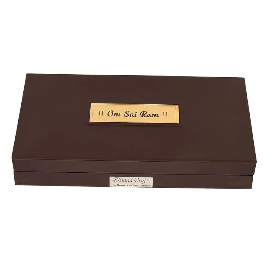 Jaipur Ace Shirdi Sai Baba Gold Plated Charan Paduka Yantra With Wooden Box