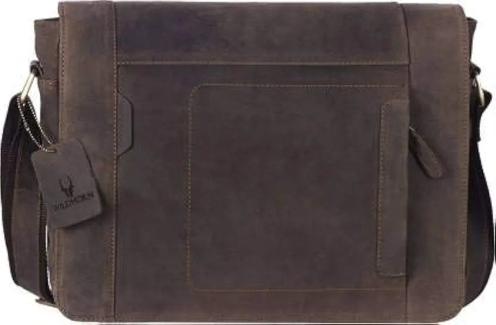 WildHorn Classic Leather 13 Inch Laptop Messenger Bag For Men I Office Bags I Travel Bags I Adjustable Strap - Brown