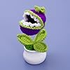 Crochet Flowers Artificial Sunflower Crochet Purple Plant