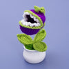 Crochet Flowers Artificial Sunflower Crochet Purple Plant