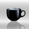 Femora Indian Ceramic Jumbo Coffee Mug Soup Mug Maggie Mug | 400 Ml | Black | Microwave Safe & Freezer Safe | Set of 1