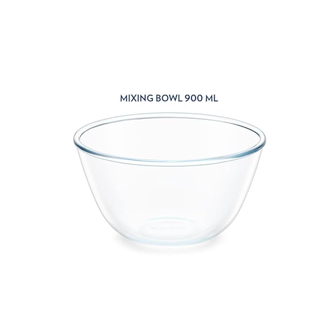 Borosil Glass Mixing & Serving Bowl | Oven & Microwave Safe Bowl | 900 Ml