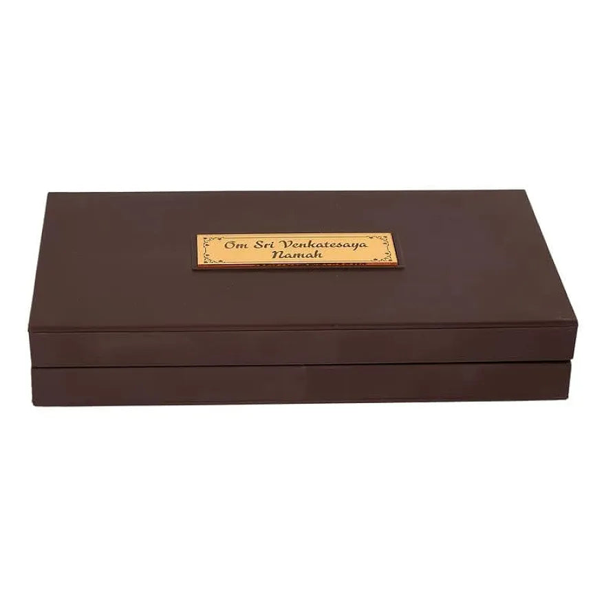 Jaipur Ace Gold Plated Shree Venkatshwer Charan Paduka Yantra Devotional Prayer Box