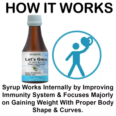 Ayudiva Herbals Let's Gain Weight Gain Syrup - 200 ml