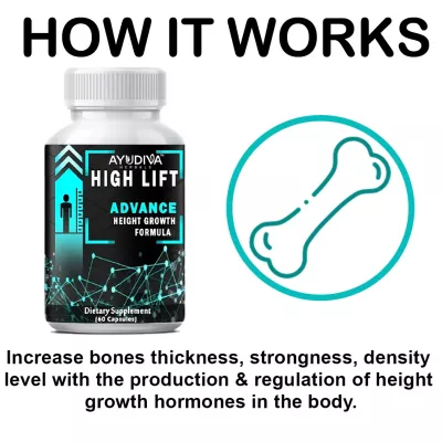 Ayudiva Herbals High Lift Advance Height Growth - 60 caps (Pack of 3)