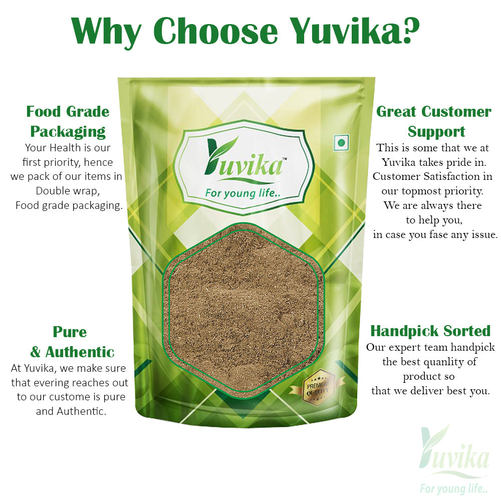 Yuvika Tulsi Patta Powder - Ocimum Sanctum - Basil  Leaves Powder
