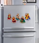 Handmade Artificial Marigold Fluffy Flowers Colorful Woolen Kite Bells Hangings 39 Inches Pack of 6