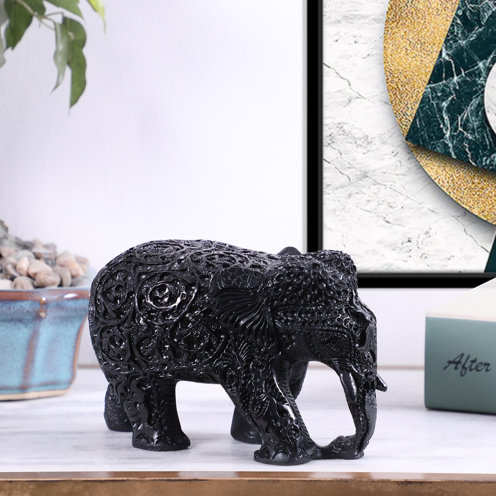 Artarium Hand Crafted Resin Elephant Idol