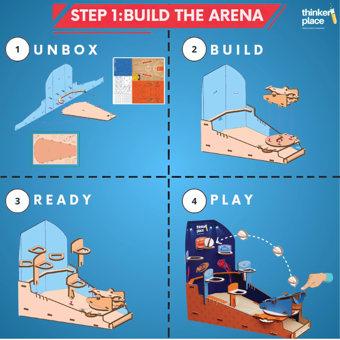 Nerf DIY Basketball Frenzy- Learn about Distance & Speed