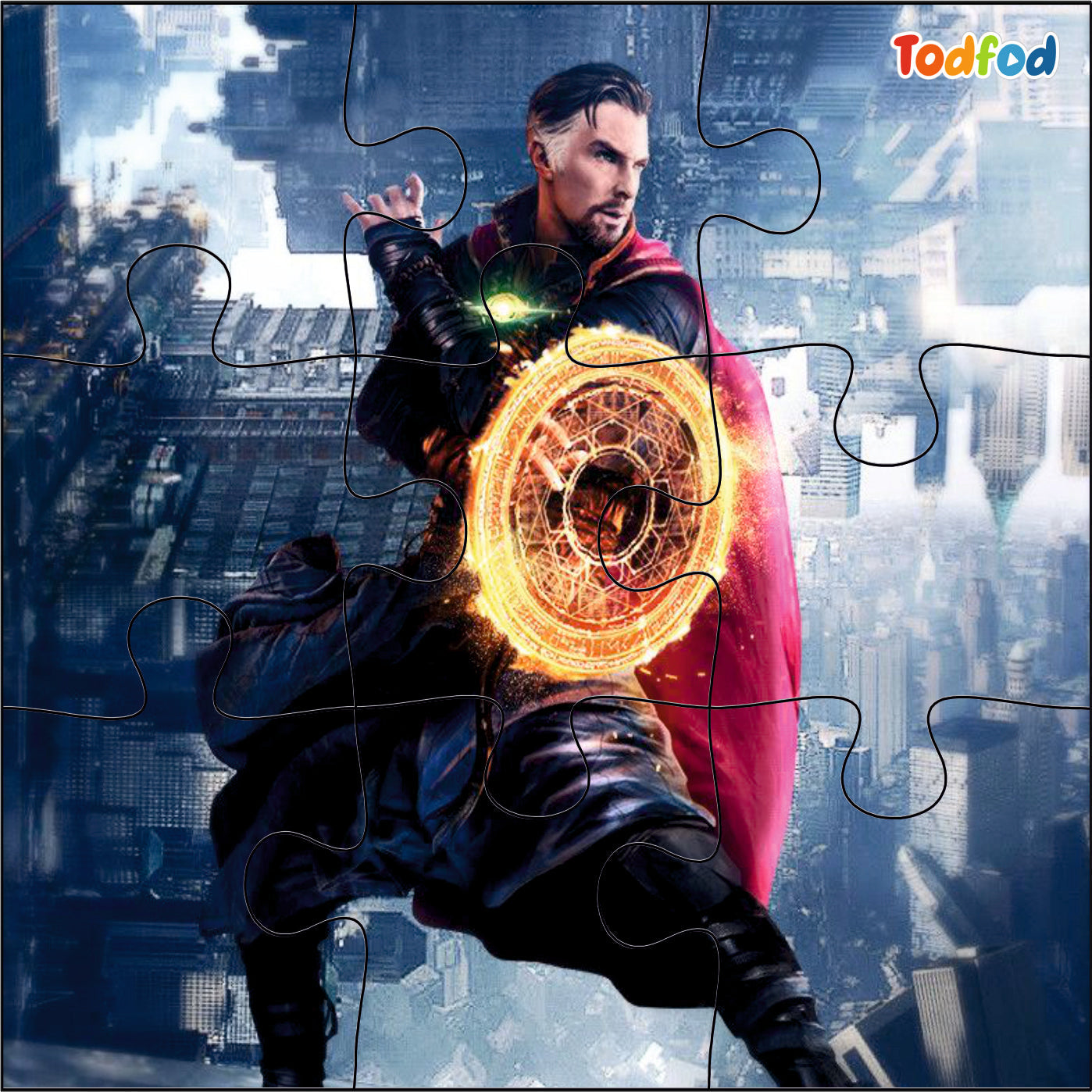 Wooden Jigsaw Puzzles - Marvel Avengers Anime Cartoon Characters for Kids (54 Pieces)