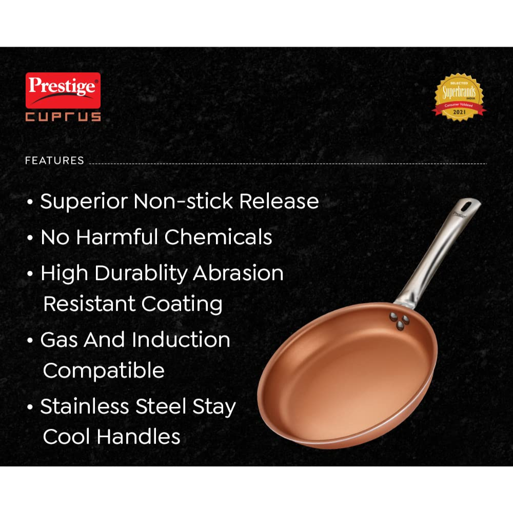 Prestige Aluminium Fry Pan 24 cm - Copper