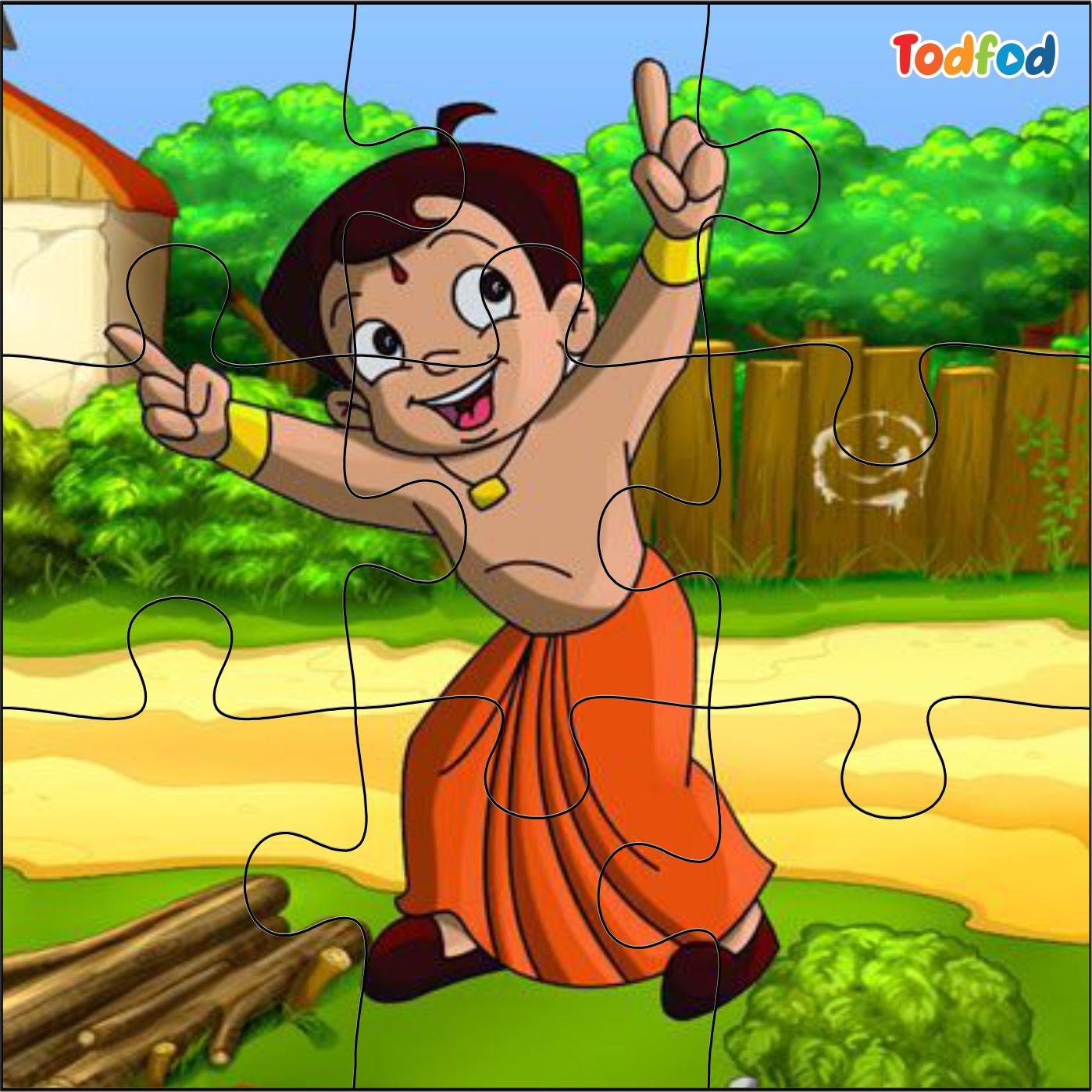 Wooden Jigsaw Puzzles - Chota Bheem & Friends Anime Cartoon Characters