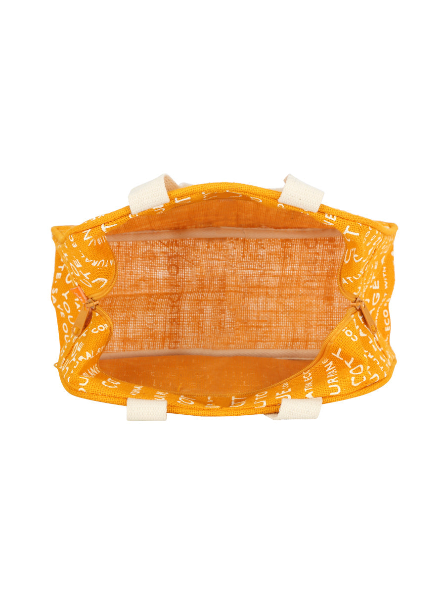 Jute Cottage Tape Hanb-035dle Lunch Zipper (Jute Cottage Printed)
