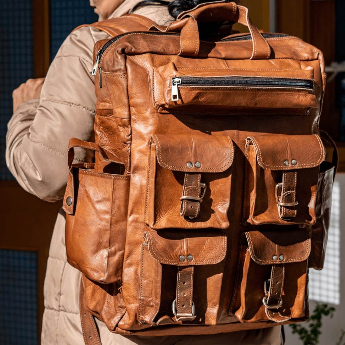 Craftshades – Seven Pocket Goat Leather Backpack | Unisex