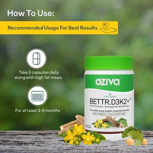 OZiva Plant Based Bettr.D3K2+ Capsules - 60