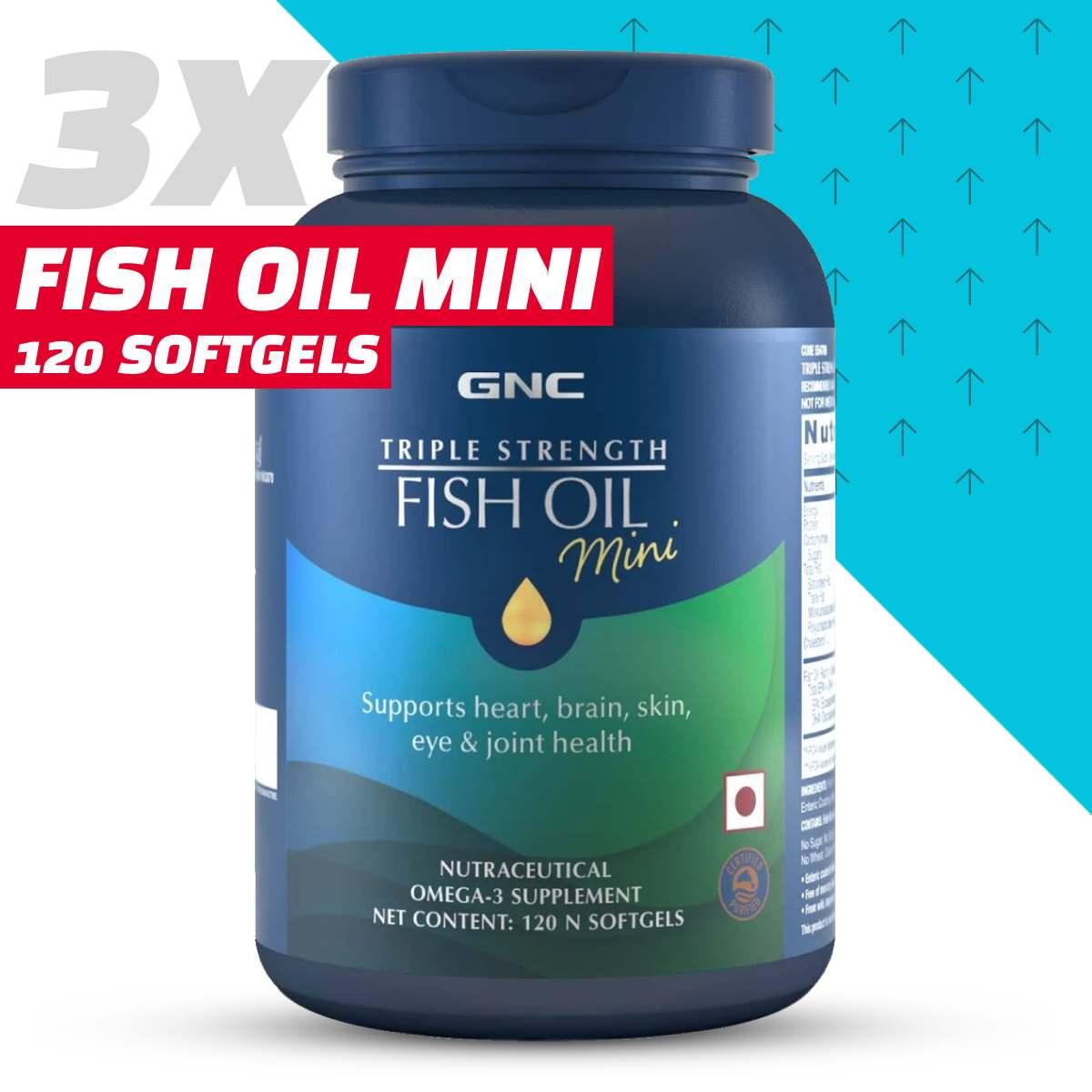 GNC Triple Strength Fish Oil Mini Omega 3 Capsules