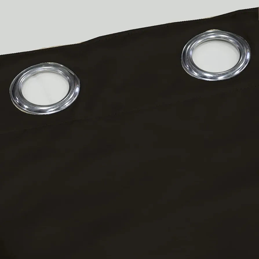 Divine Casa 5 Feet Super Satin Semi Blackout Window Curtains Colour Jet Black with Curtain Holder Light Filtering Drapes (Pack of 2)