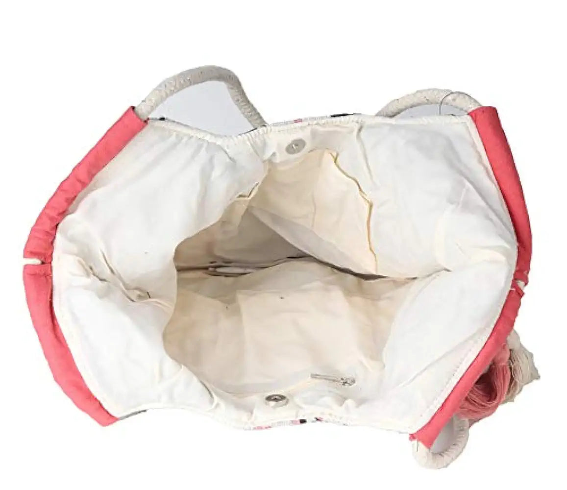 Astrid Handmade Macrame Flap Over Sling Bag For Girls And Women Colour Prismatic White Pink Textured
