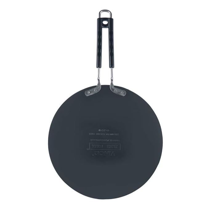 Vinod Black Pearl Hard Anodised Tawa - 26.5 cm | 5.25mm Thickness | Metal Spoon Friendly | Riveted Sturdy Handle | Long Lasting Roti, Paratha Tawa