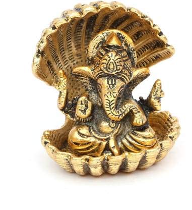 KridayKraft Gold Plated Ganesha ji in sheep for Pooja Room