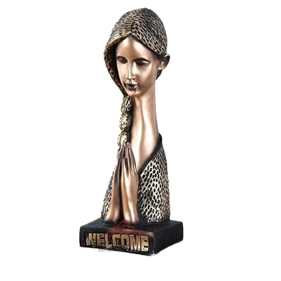 Jaipur Ace Welcome Lady Polyresin Face Themed Statue Sculptures Welcome Lady