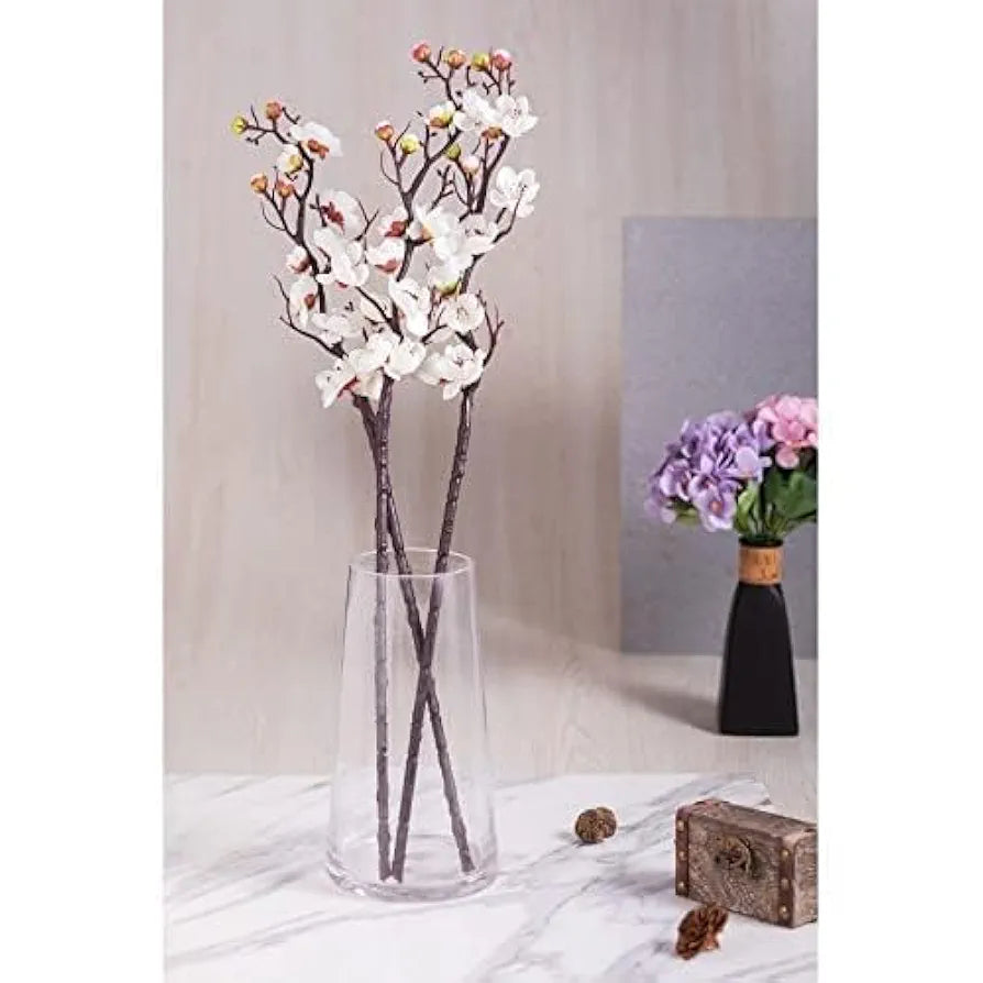 3 Sticks Artificial Blossom Flower Bouquet Sticks White
