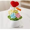 Crochet Flowers Artificial Sunflower Small Daisy with Red Heart