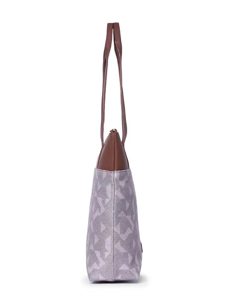 Zouk Printed Women's Jute Handcrafted & Leather Everyday Tote Bag