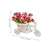 Cycle Shape Flower Vase with Peonies Bunches for Home Decor (19 cm x 21 cm)