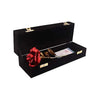Red Rose Gold Artificial Flower in Black Velvet Box Eternal Love Keepsake
