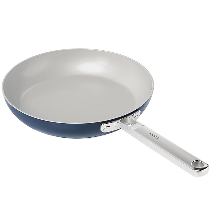 Ember Cookware Arcilla Ceramic Non-stick Egg Pan 20cm | Stainless Steel Handle | Blue
