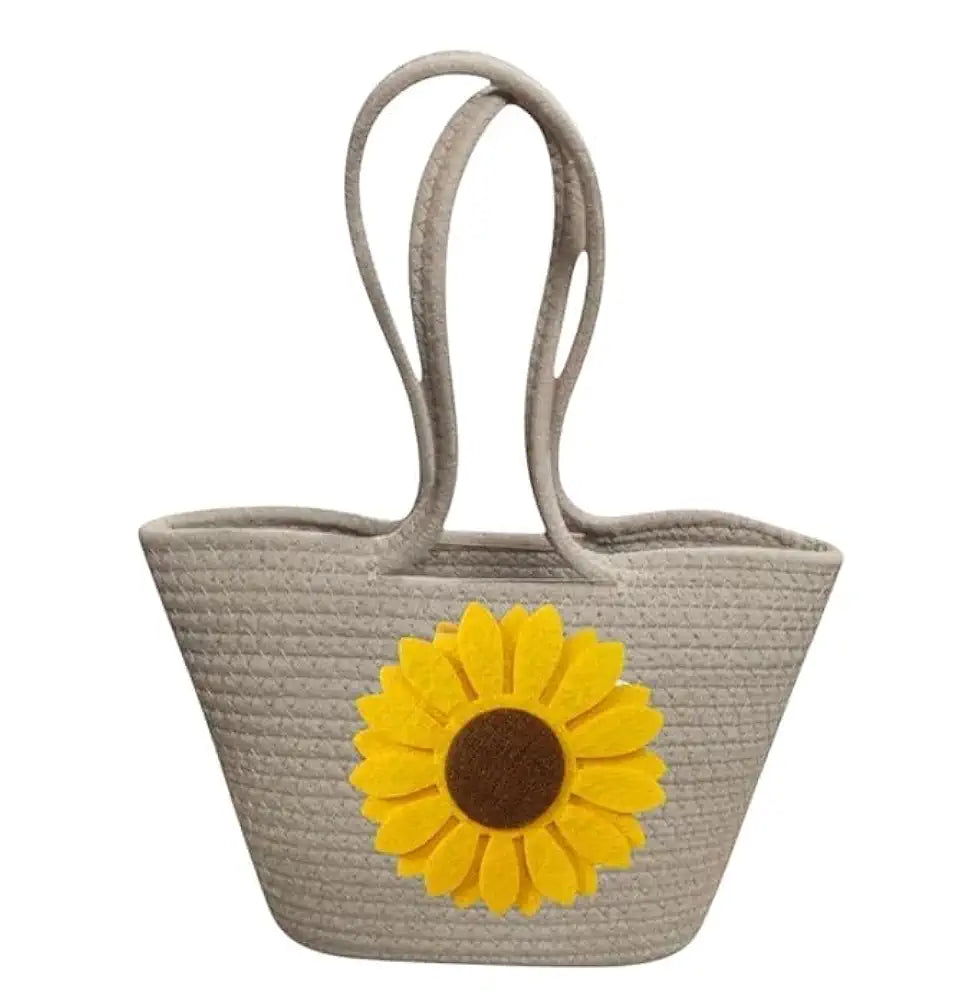 Women's Stylish Straw & Polyester Tote Handbag