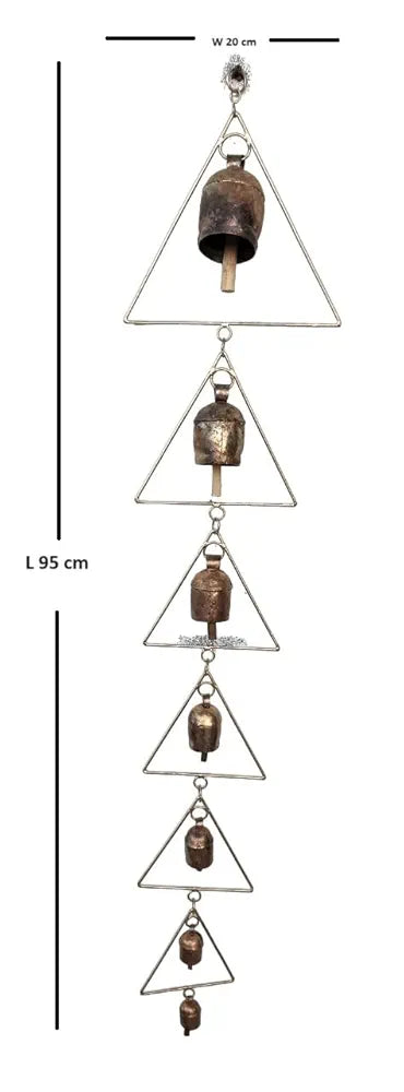 Tej Gifts Metal Bell Wind Chime for Balcony Home 7 Bells Design 2