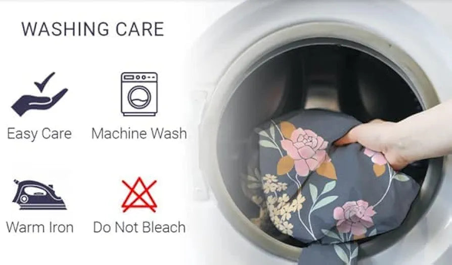 Fresh From Loom Single Bed Floral Design Microfiber Single Bedsheet Includes 1 Pillow Covers 144 TC Sea Green