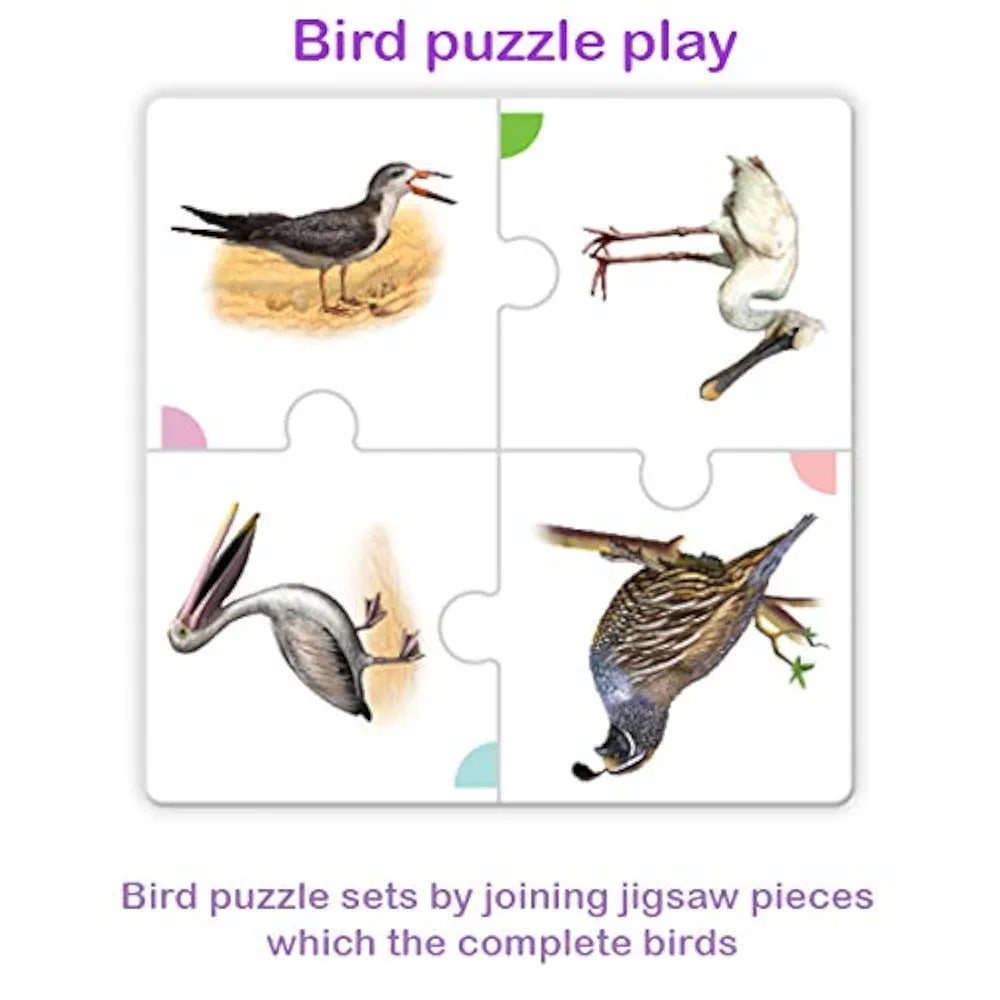 TOYKRAFTT Puzzles for Kids for Age 5-7, Educational Toys, Bird Puzzle, 4 Piece Puzzles for Kids Animal Puzzle - Birds Watch