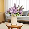 Artificial Multiflora Fake Flowers Bunch Decorative Items Without Vase Pot Purple