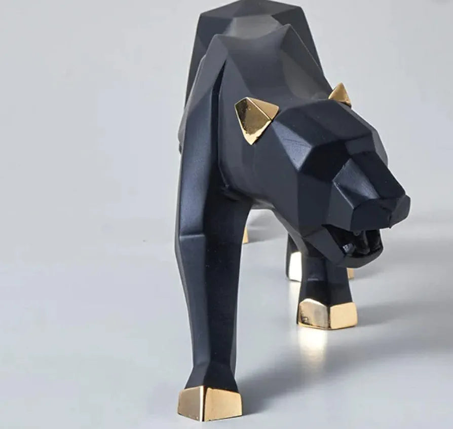 Zart Resin Black Jaguar Showpiece For Home Decor