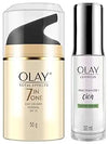 Olay Luminous Cica Super Serum 30 ml| with 99% pure Niacinamide,White, & Olay Total Effects Day Cream With Vitamin B5, Niacinamide, Green Tea, Spf 15 - 50 Gms